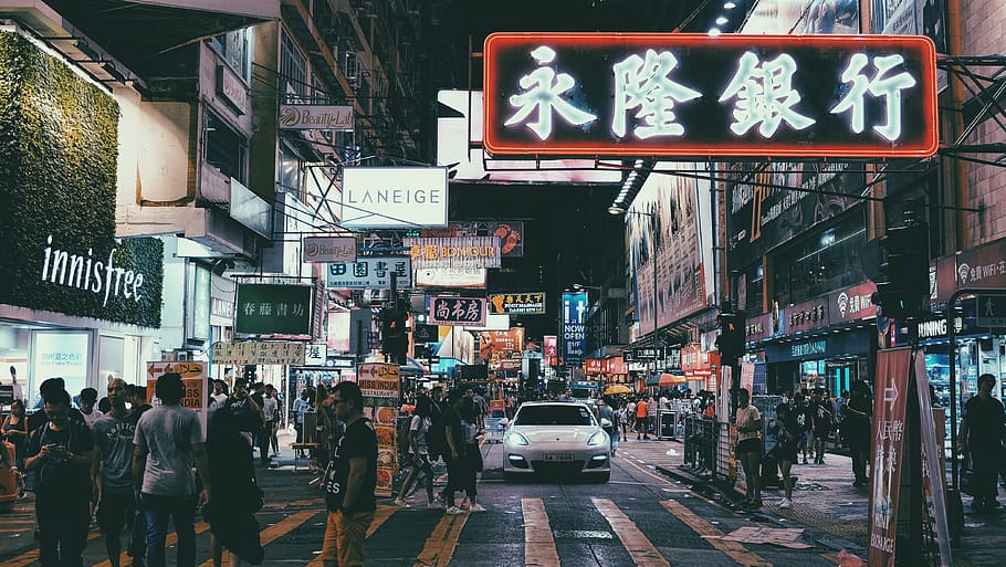 hongkong, asia, street, city, architecture, built structure, HD wallpaper