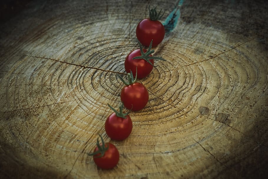 tomato, red, wood - material, healthy eating, food, no people HD wallpaper