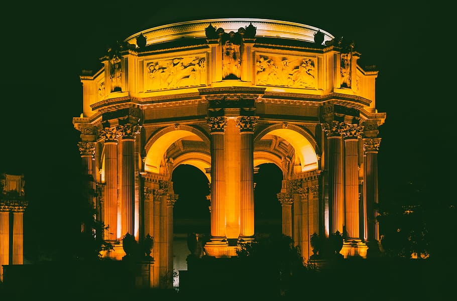 lighted building during nighttime, architecture, built structure HD wallpaper