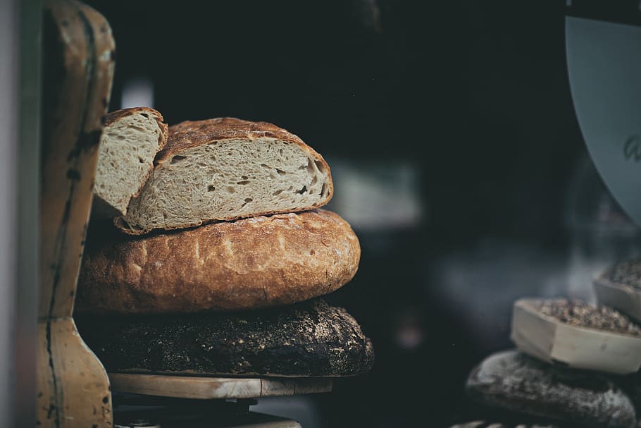 food, food and drink, bread, store, freshness, wellbeing, indoors HD wallpaper