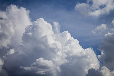 sky, clouds, nature, weather, smoke, cloudscape, partly cloudy HD wallpaper