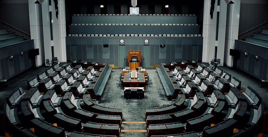 tables and chairs inside the hall, seat, in a row, architecture HD wallpaper