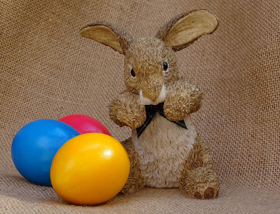 easter bunny, easter egg, hare, decoration, easter theme, easter decoration HD wallpaper