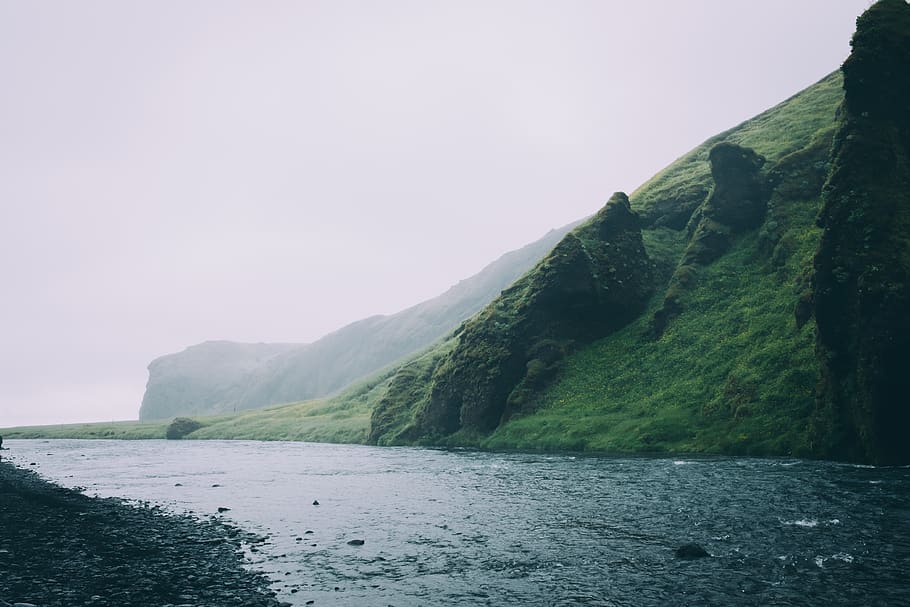 iceland, skógafoss, skogafoss, nature, landscape, green, water, HD wallpaper