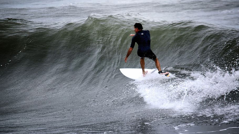 surfer, atlantic, swell, wave, sea, water, coast, ocean, vacations HD wallpaper