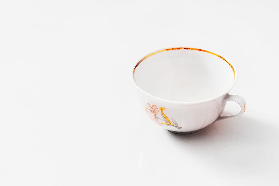 white and yellow ceramic cup, drink, mug, refreshment, food and drink HD wallpaper