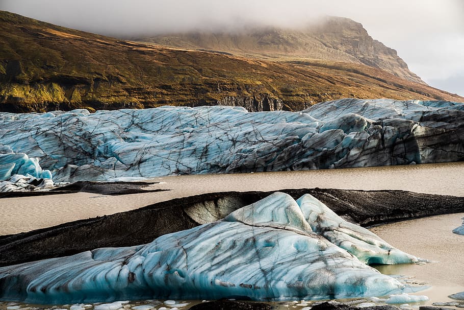 blue stone, ice, cold temperature, glacier, environment, frozen HD wallpaper