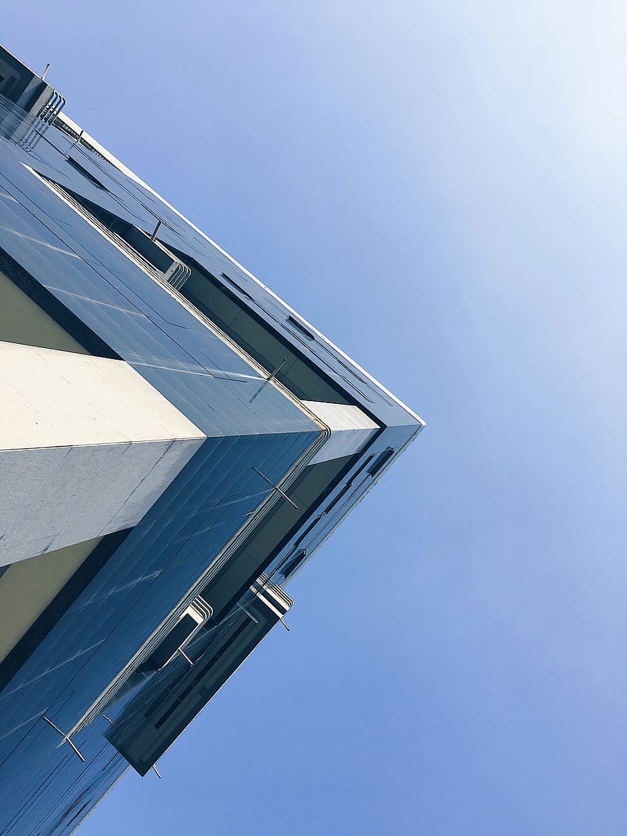 building, sky, clear sky, architecture, low angle view, built structure HD wallpaper