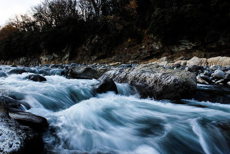 photo showing river, motion, water, scenics - nature, beauty in nature HD wallpaper
