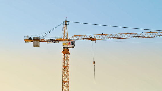 yellow crane tower, construction crane, киев, місто київ HD wallpaper