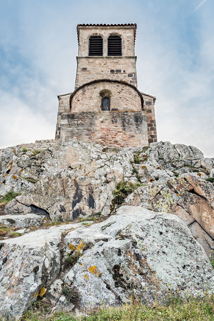 building on stone, architecture, ruins, tower, church, rubble HD wallpaper