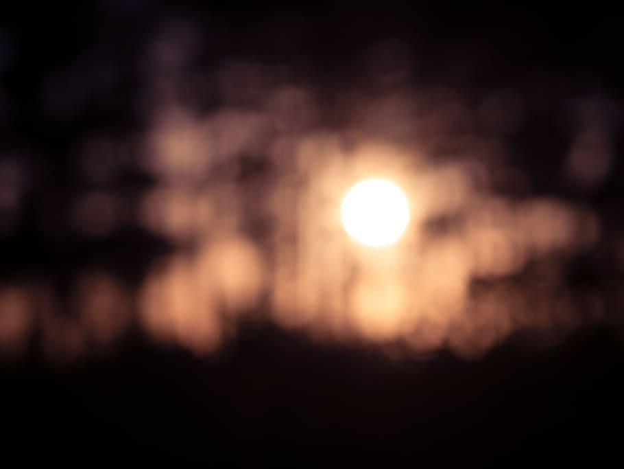 night, sky, defocused, beauty in nature, circle, scenics - nature HD wallpaper