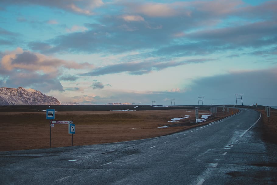 iceland, jökulsárlón, hofn, clouds, sky, dawn, dusk, water, HD wallpaper