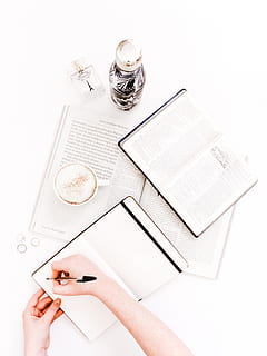 person writing on notebook, text, human, page, portrait, photography HD wallpaper