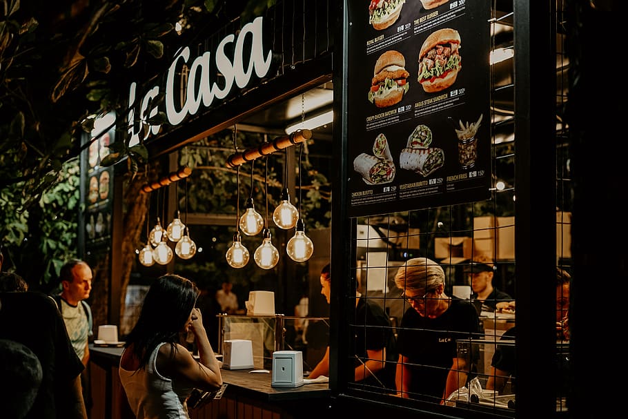 Le Casa restaurant, text, business, communication, food and drink HD wallpaper