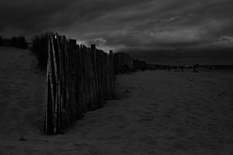 beach, beach life, coast, clouds, dark, fujifilm, sand, fujifilm x-t10 HD wallpaper