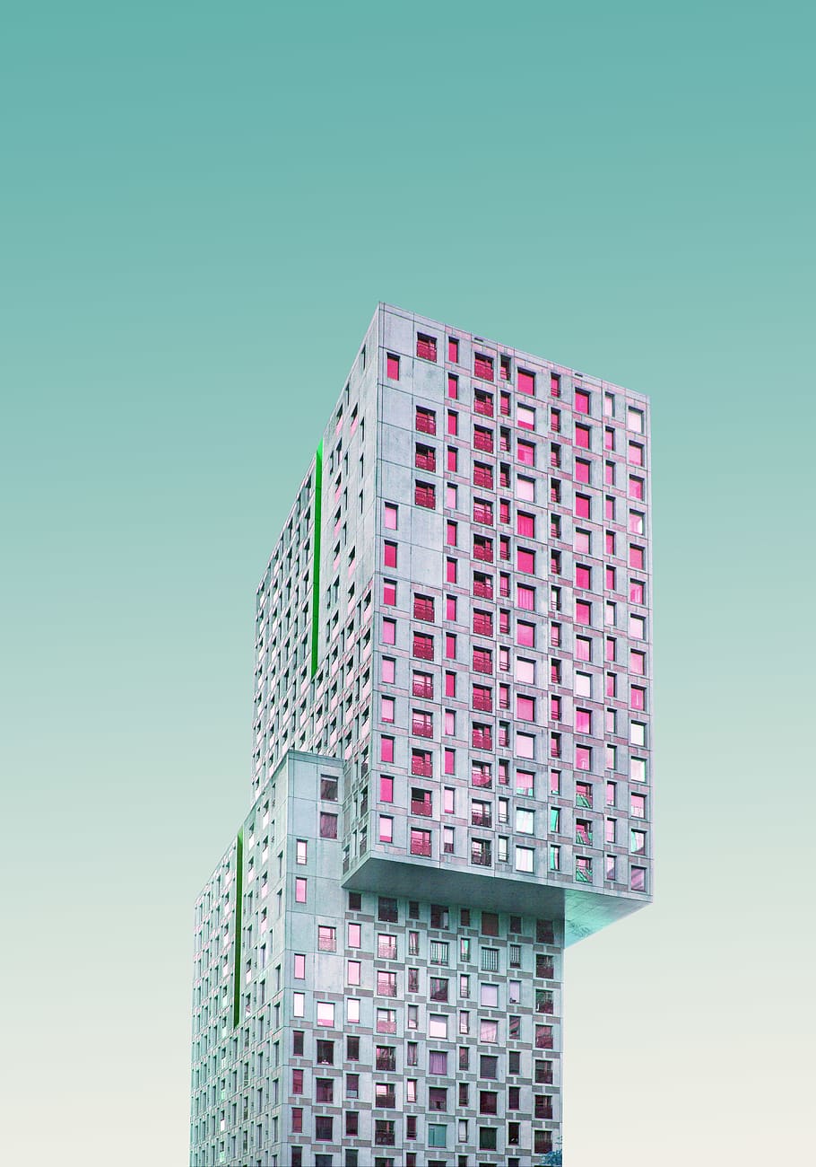 gray high-rise building, netherlands, rotterdam, housing, city HD wallpaper