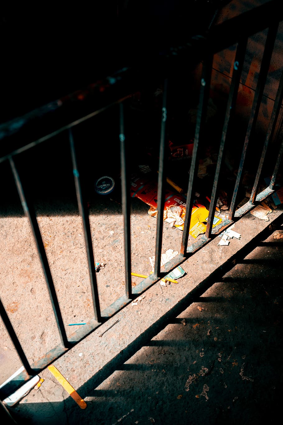 Black Metal Grill, fence, sunlight, shadow, railing, day, no people HD wallpaper