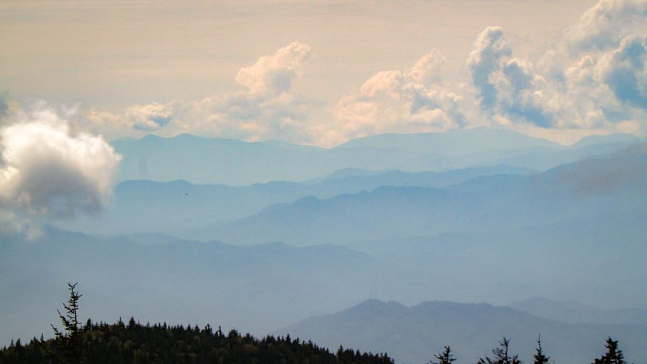 united states, bryson city, clingmans dome visitor center, sky