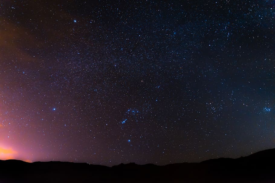 purple and blue sky, star - space, night, astronomy, scenics - nature HD wallpaper