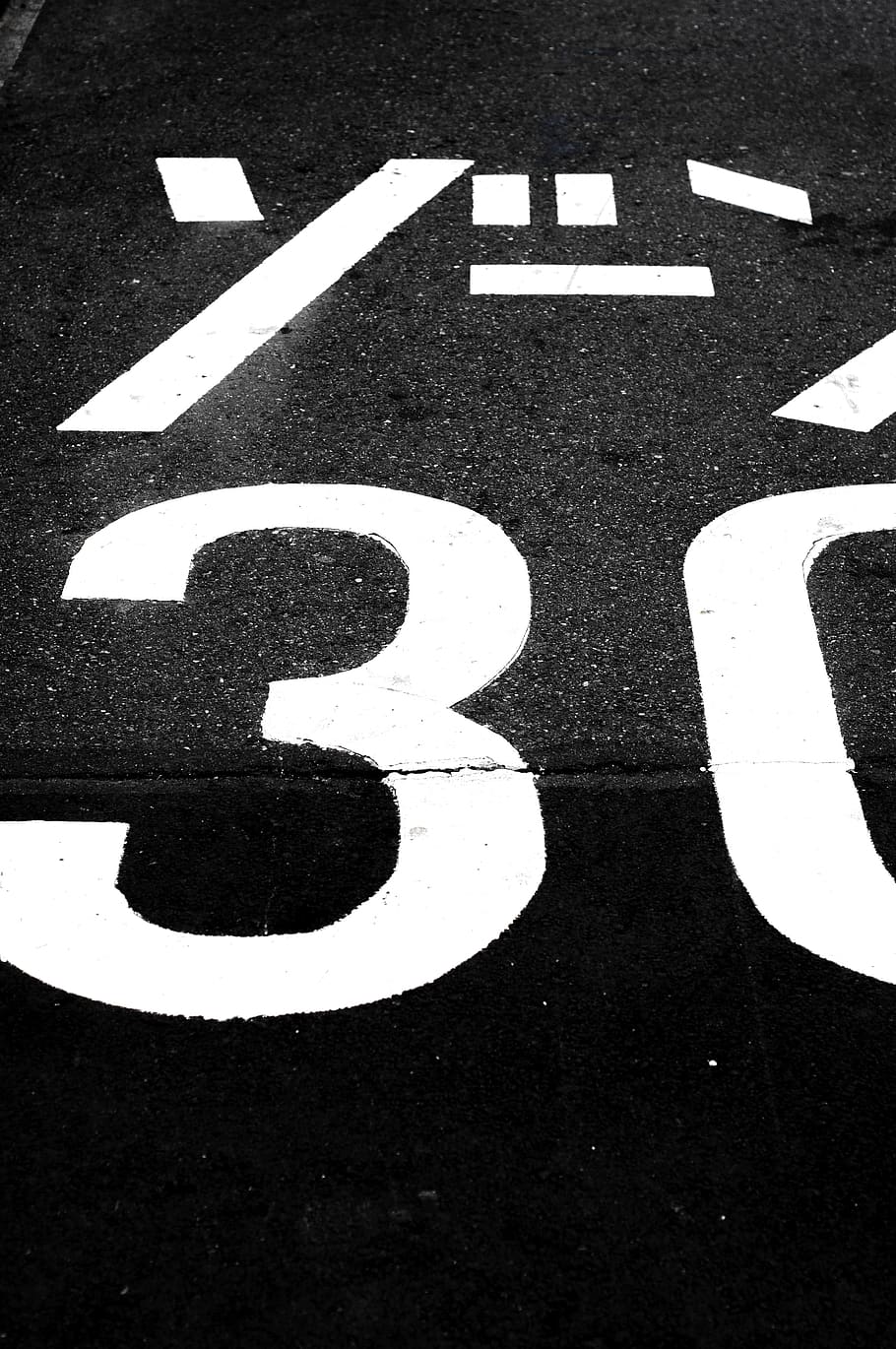 white number 3, communication, sign, symbol, road, road marking HD wallpaper