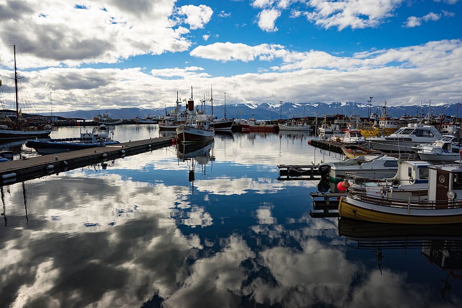 iceland, cloud - sky, nautical vessel, water, transportation HD wallpaper