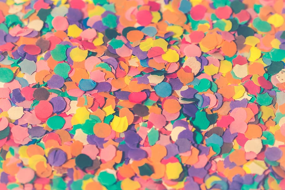 carnival, pattern, abstract, structure, confetti, party, background, HD wallpaper