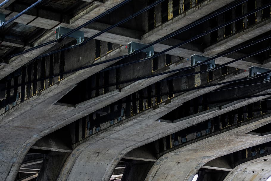 bridge, architecture, industriel, full frame, no people, backgrounds HD wallpaper