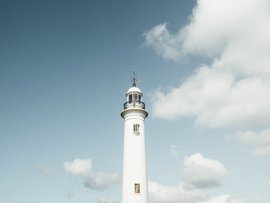 cloud, sky, lighthouse, skyscraper, built structure, tower HD wallpaper