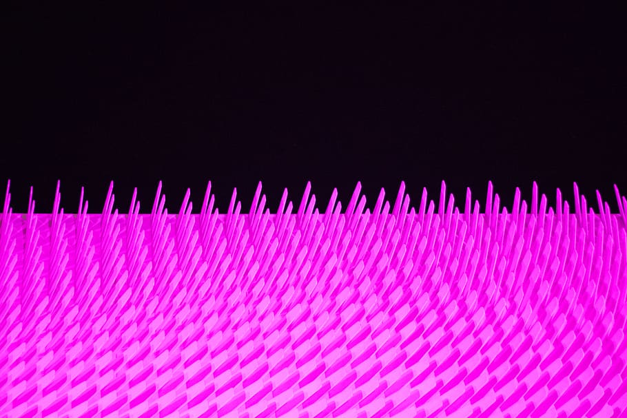 pink bristled artwork, pink color, close-up, technology, no people HD wallpaper