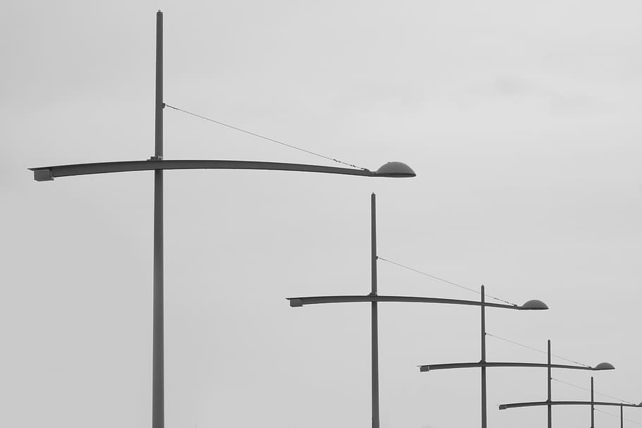 Photograph of Electric Posts, daytime, environment, lamp posts HD wallpaper