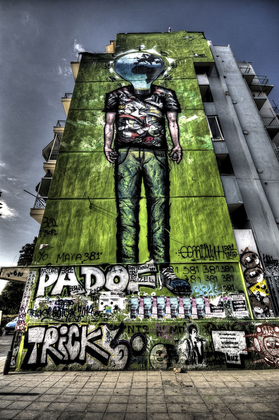 Pado Trick Poster, art, graffiti, architecture, built structure HD wallpaper