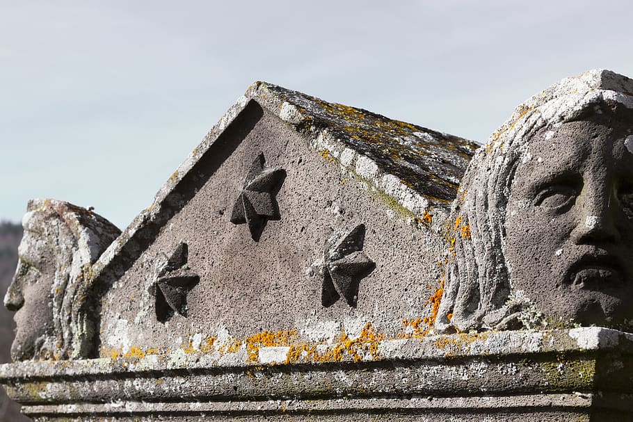 france, roffiac, triangle, wall, building, sculpture, architecture HD wallpaper