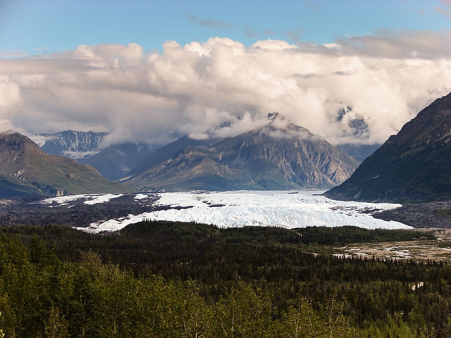 Landscape Photography of Mountains, alaska, clouds, nature, snow HD wallpaper