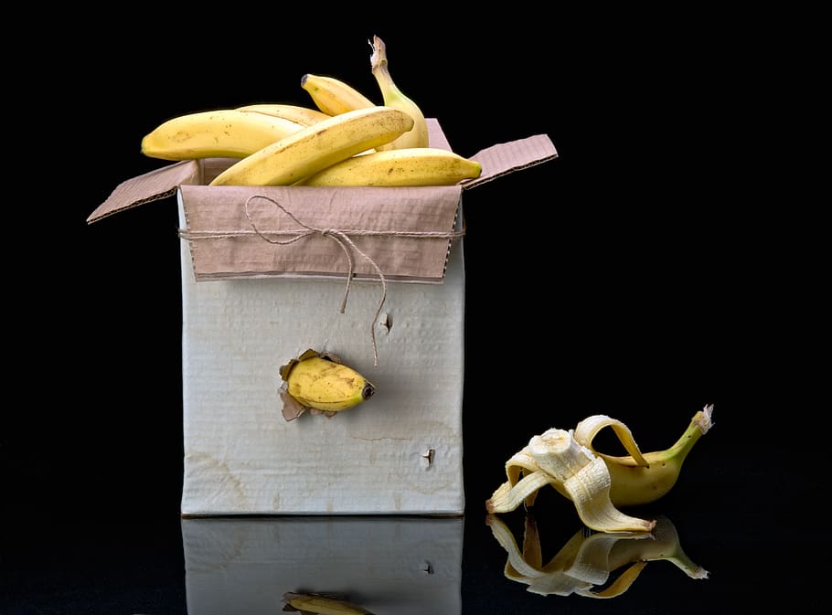 box, bananas, reminiscence, allusion, the box of apples, food and drink, HD wallpaper
