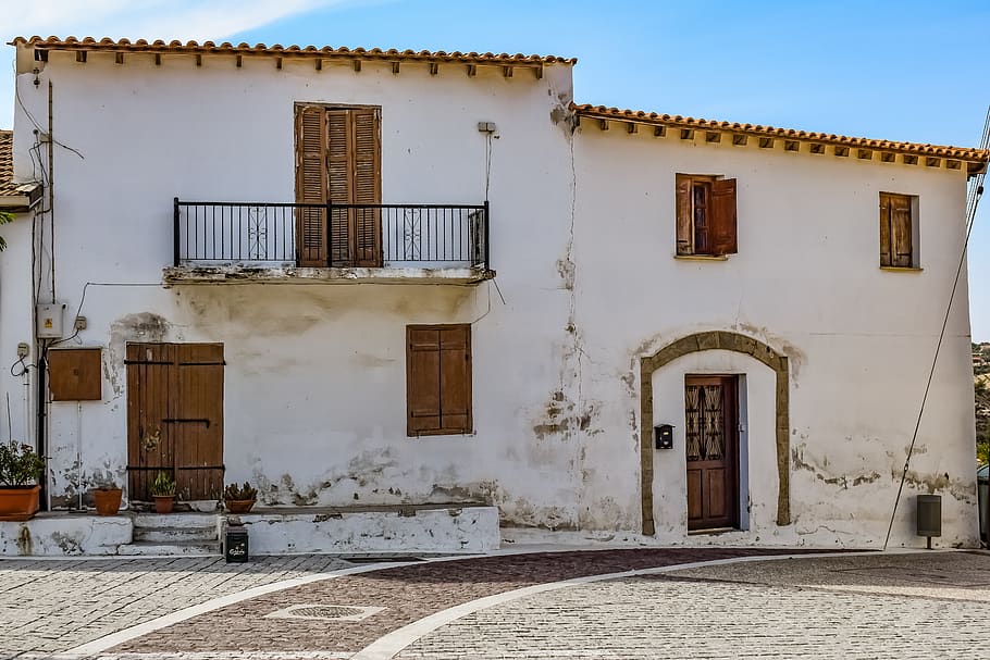 house, facade, old, architecture, traditional, building, anafotida HD wallpaper