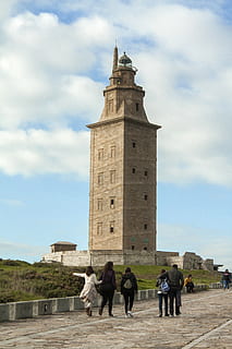 tower, lighthouse, architecture, historical, tower of hercules HD wallpaper