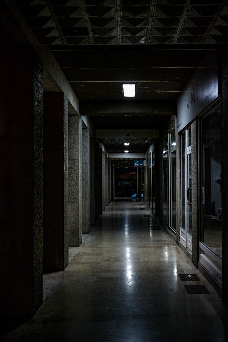 france, lyon, indoors, architecture, arcade, corridor, direction HD wallpaper