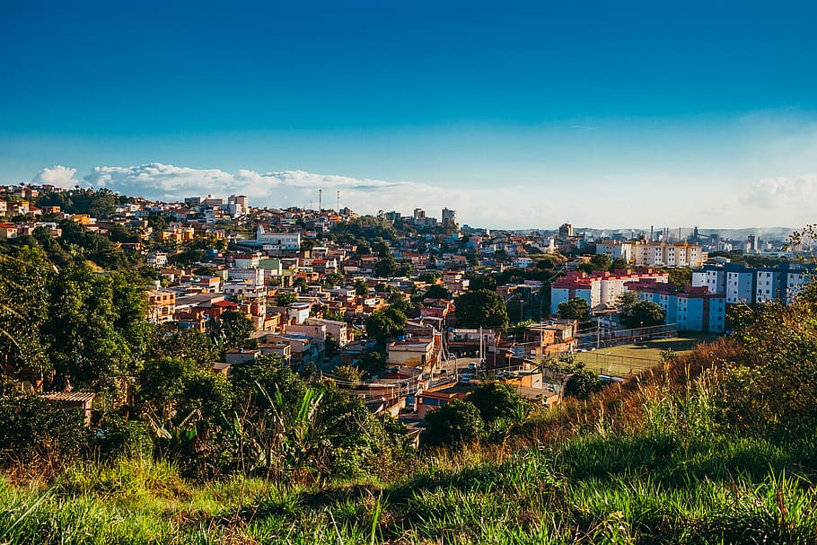 brazil, volta redonda, brasil, canon, city, sky, nature, houses, HD wallpaper