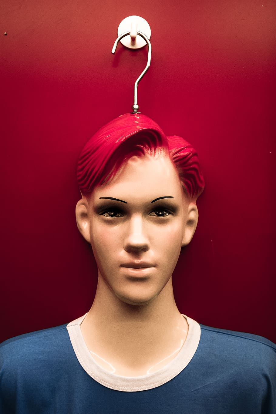 A redhaired mannequin., netherlands, amsterdam, storefront, shopping HD wallpaper