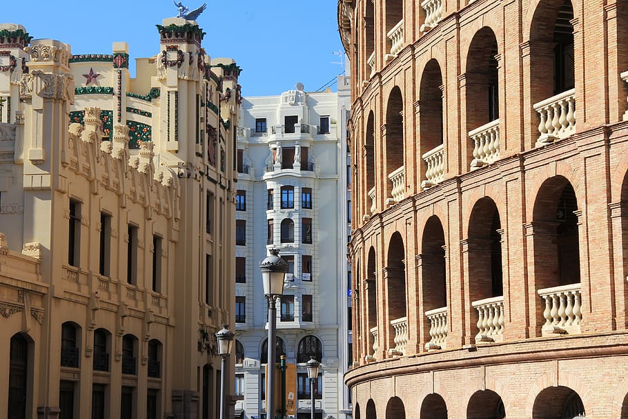 building, architecture, city, facade, valencia, historically HD wallpaper