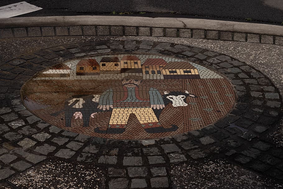 walkway, path, sidewalk, pavement, art, mosaic, tile, rug, cobblestone HD wallpaper