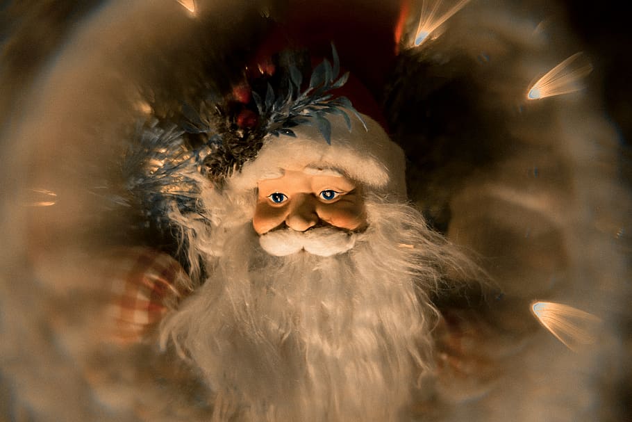Santa Claus decor, toy, doll, figurine, season decor, home decor HD wallpaper