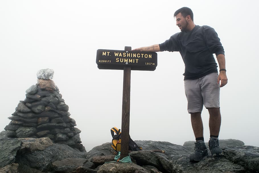 mount washington, united states, hike, clouds, cloudy, mountain
