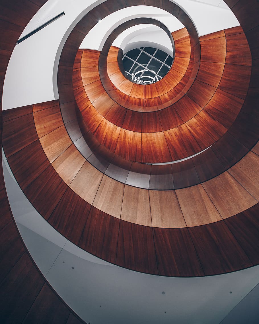 modern, style, architecture, interior, stair, wood, curf, indoors HD wallpaper