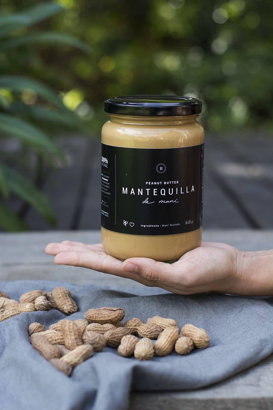 Mantequilla jar, hand, human hand, food and drink, human body part HD wallpaper