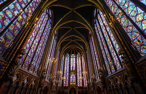 church, cathedral, gothic, architecture, religion, st chapelle HD wallpaper