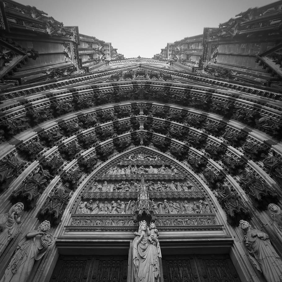 cologne, germany, cologne cathedral, door, ornaments, christian HD wallpaper