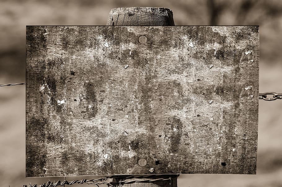 Grayscale Photography of Brown Wooden Board on Fence, antique HD wallpaper