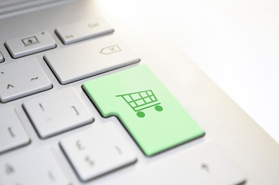 shopping, keyboard, enter, button, shopping cart, online, web, HD wallpaper